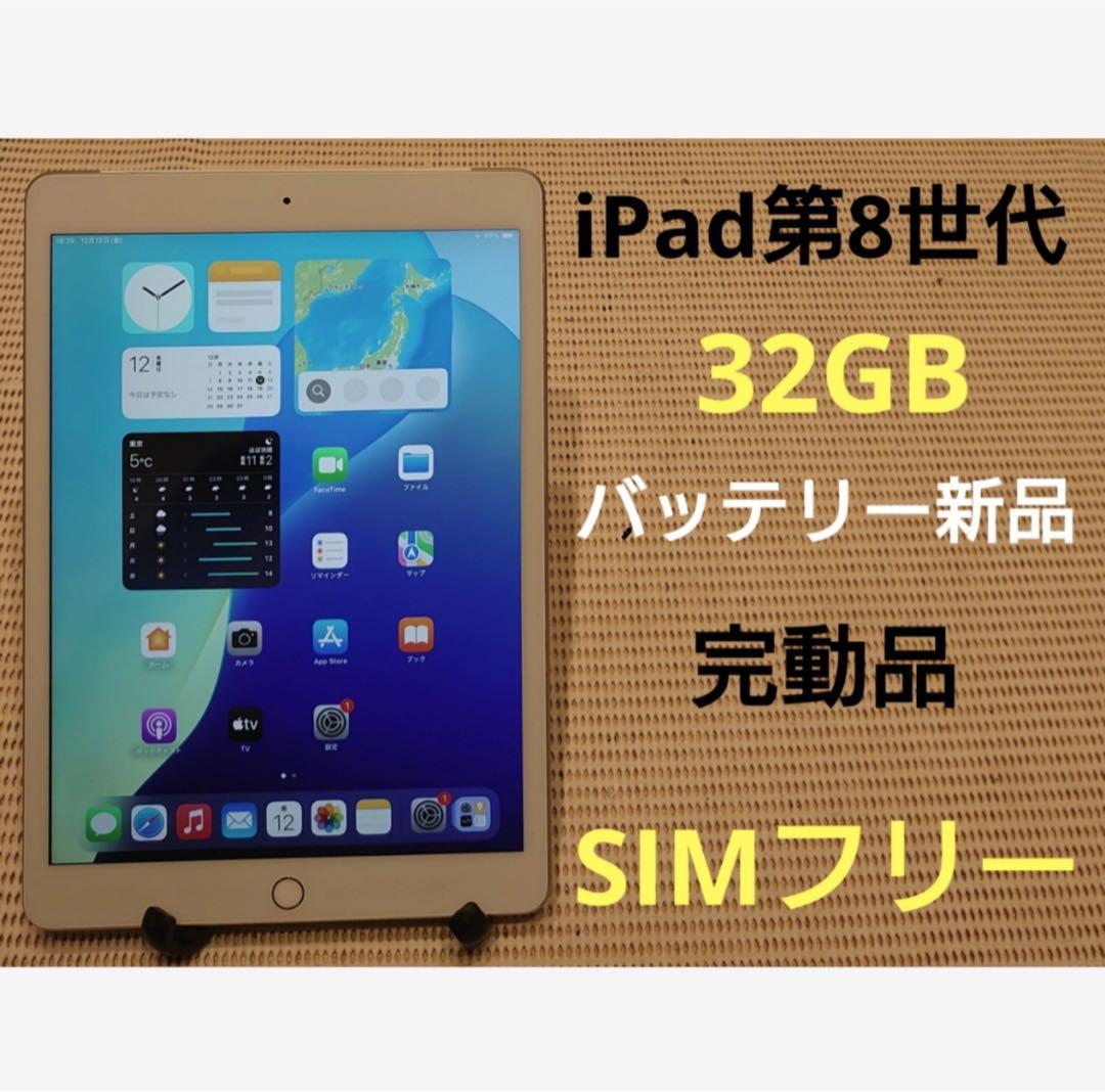 8Q1KN完動品SIMフリーiPad第8世代(A2429)本体32GB送料込