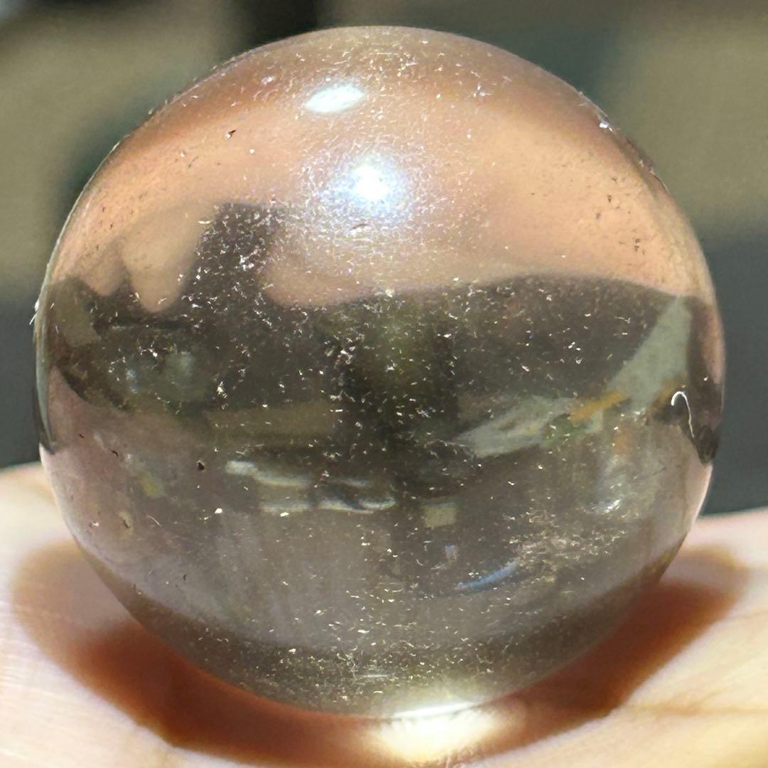⭐️最高品質！帝王秘宝！スモーキークォーツ　ガネッシュヒマール　水晶　丸玉　原石