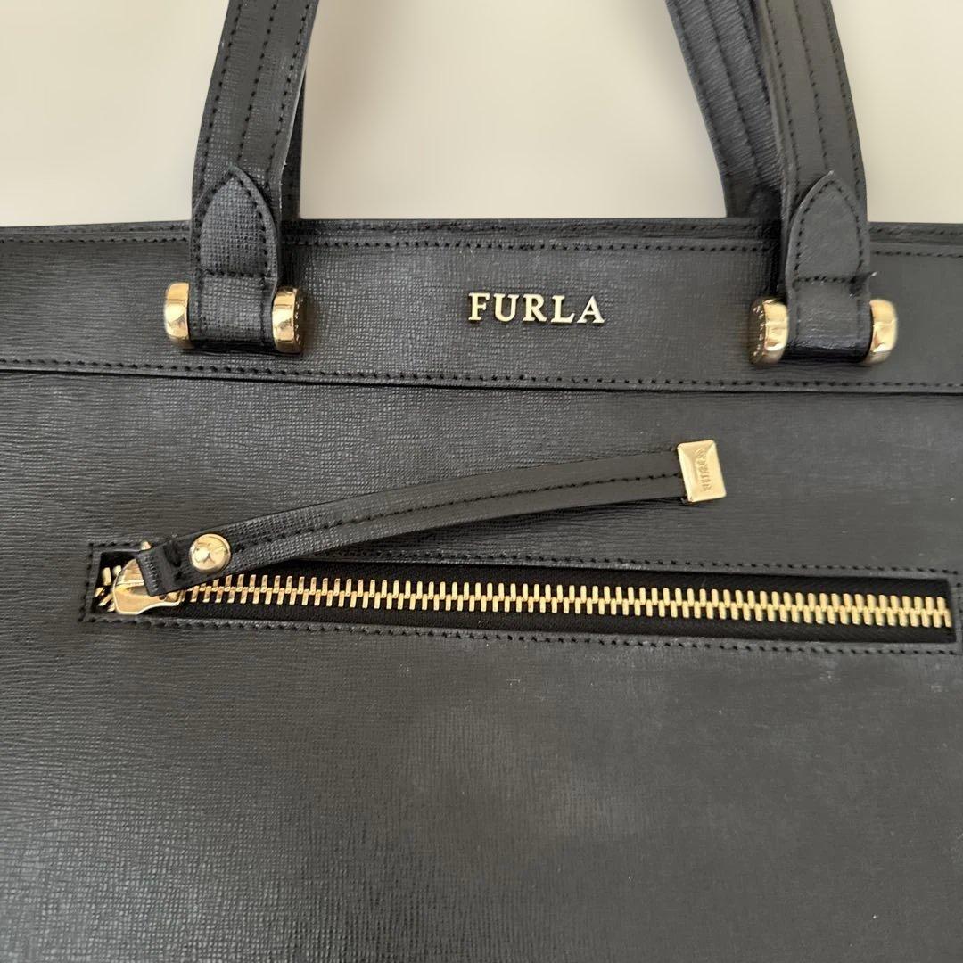 FURLAトートバッグ ブラックA4 サイズ