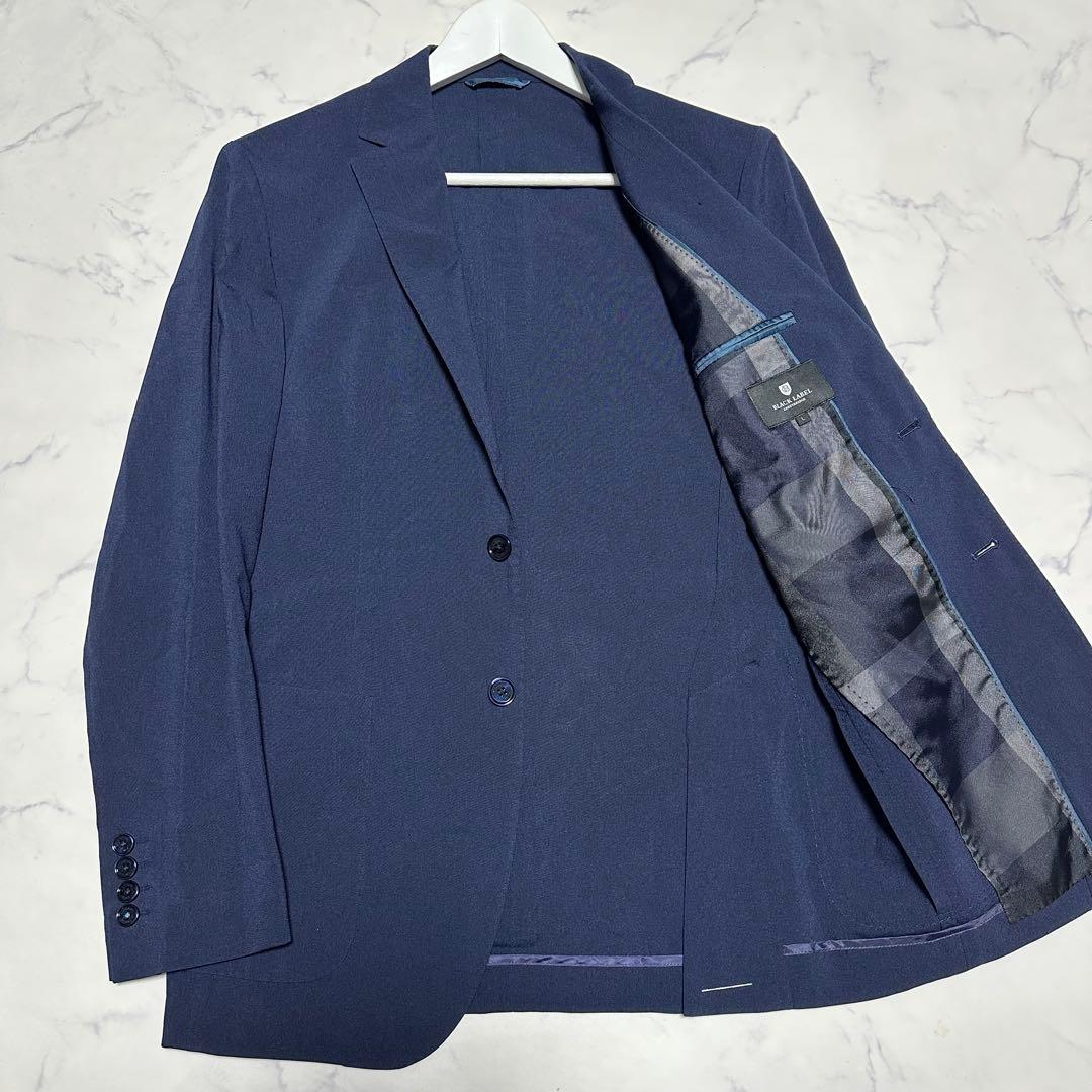 未使用品　ブラックレーベルクレストブリッジ　ネイビージャケット　裏地チェック　L