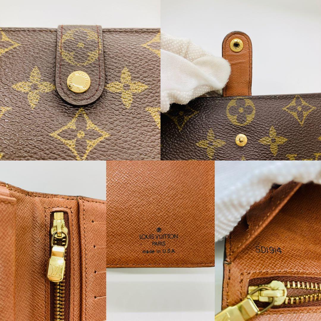 ルイヴィトン モノグラム コンチネンタル クラッチ がま口 長財布 A866