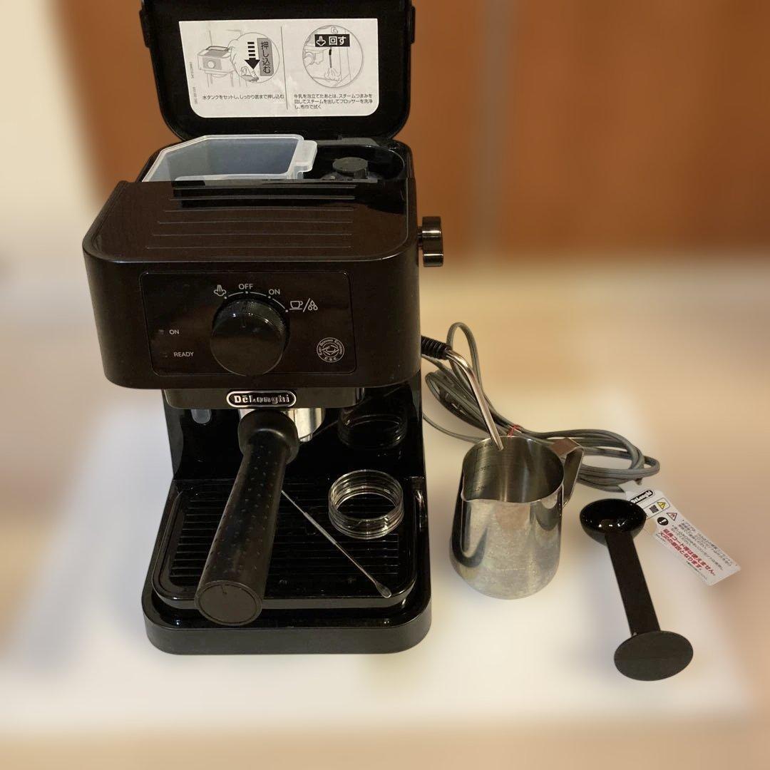 エスプレッソマシン 黒 ミルクピッチャー付き