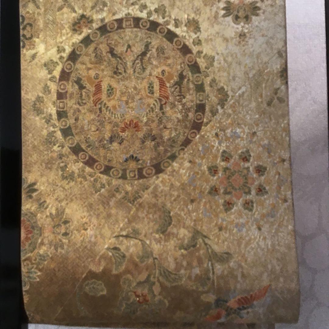 袋帯　結婚式　成人式　豪華金　正絹　訪問着　振袖　お正月　着物　鳳凰　ペガサス