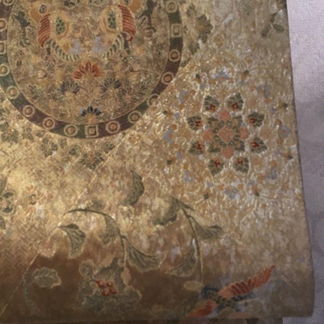 袋帯　結婚式　成人式　豪華金　正絹　訪問着　振袖　お正月　着物　鳳凰　ペガサス