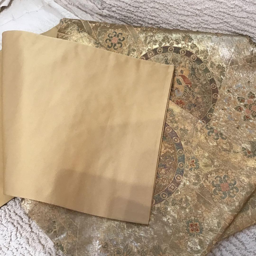 袋帯　結婚式　成人式　豪華金　正絹　訪問着　振袖　お正月　着物　鳳凰　ペガサス