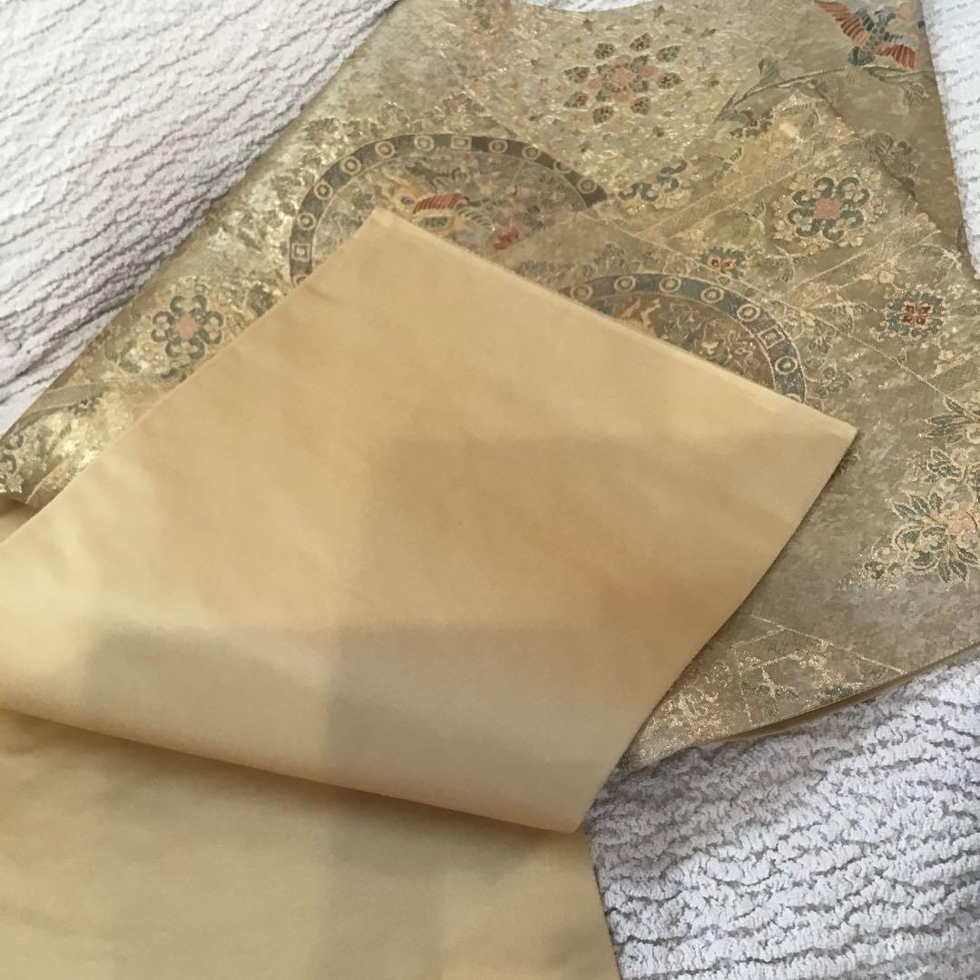 袋帯　結婚式　成人式　豪華金　正絹　訪問着　振袖　お正月　着物　鳳凰　ペガサス