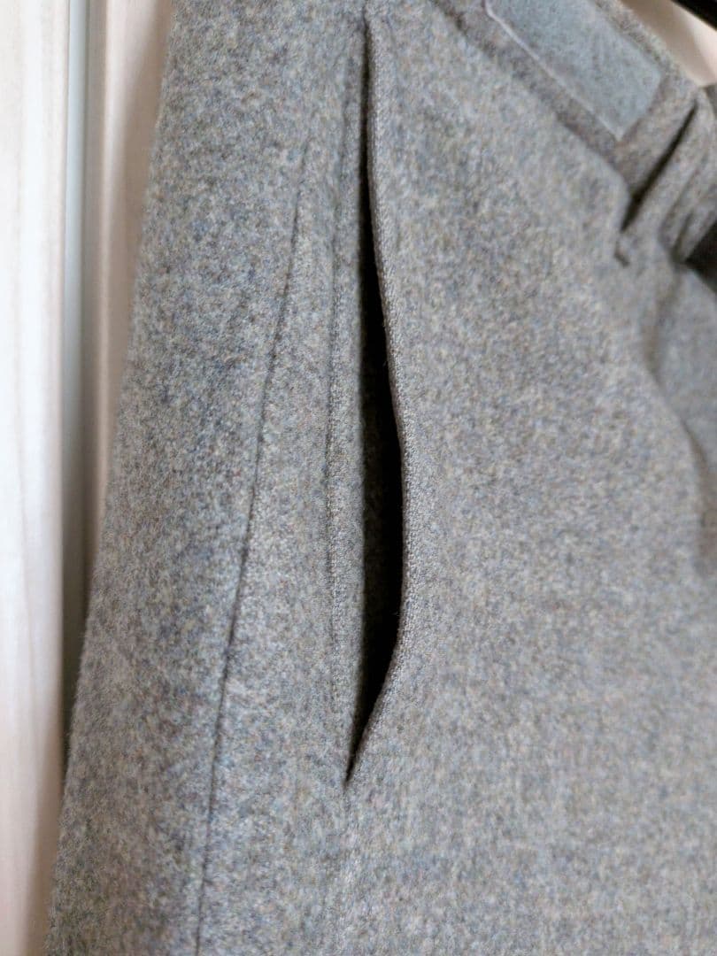 メンズ　ジルサンダー　JILSANDER ライトグレー ワイドパンツ