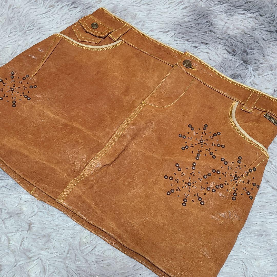 激レア✨　ガリアーノ　ラムレザー　スタッズ　スカート　ヴィンテージ　y2k