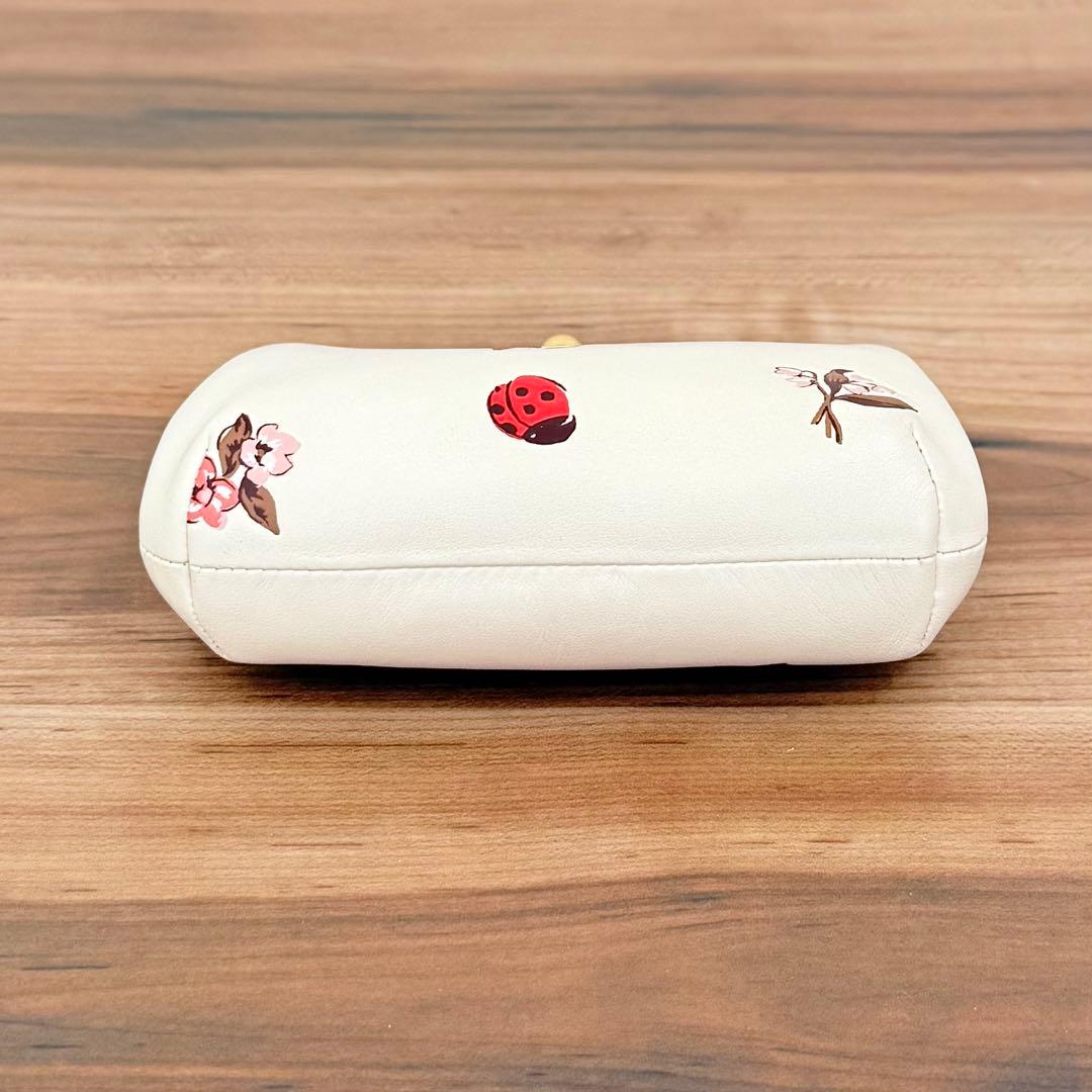 【美品】COACHコーチ がま口 ノラキスロック ケース レディバグ 財布