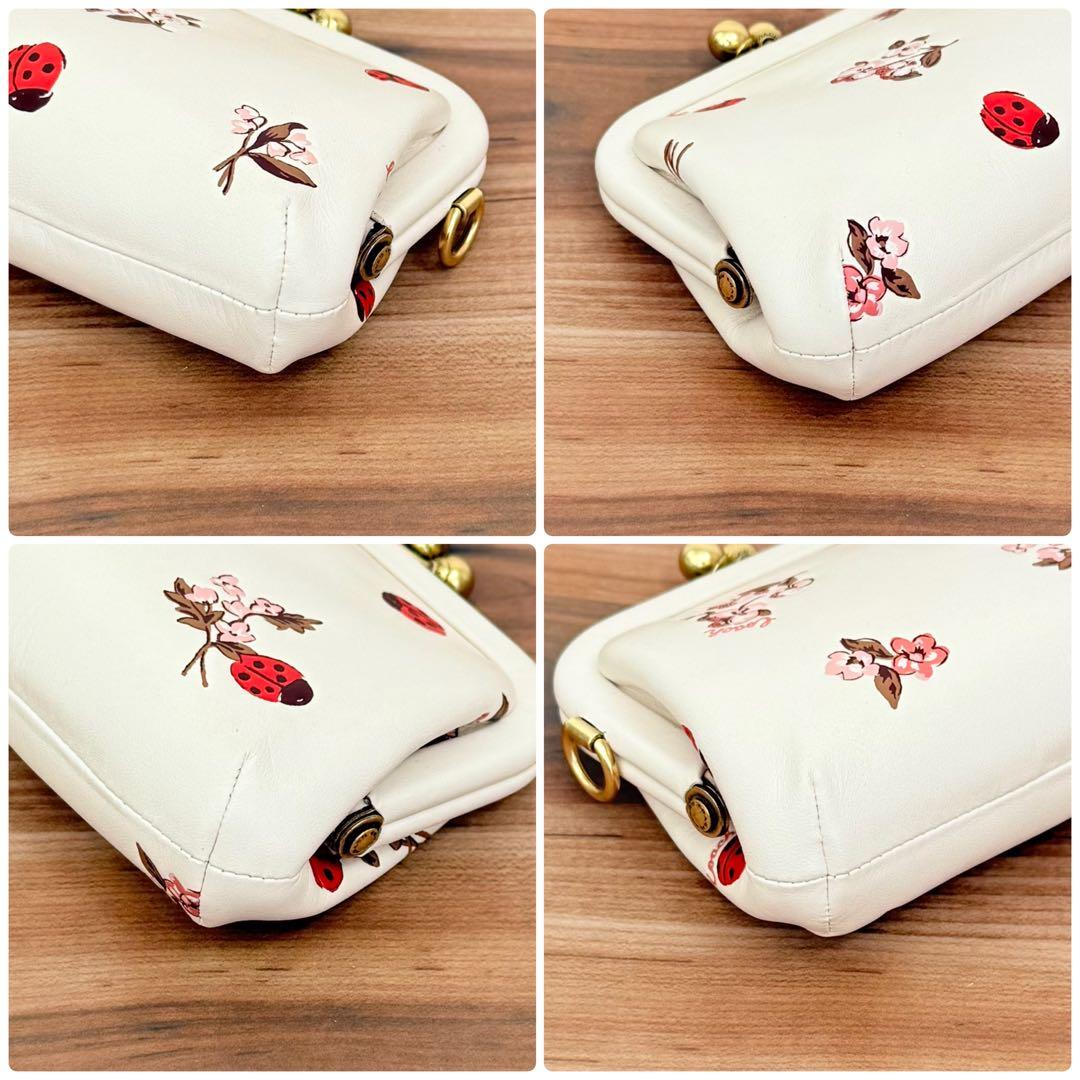 【美品】COACHコーチ がま口 ノラキスロック ケース レディバグ 財布