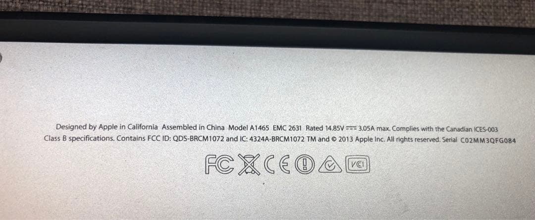 【美品】MacBook air 11-inch Early 2014 256GB