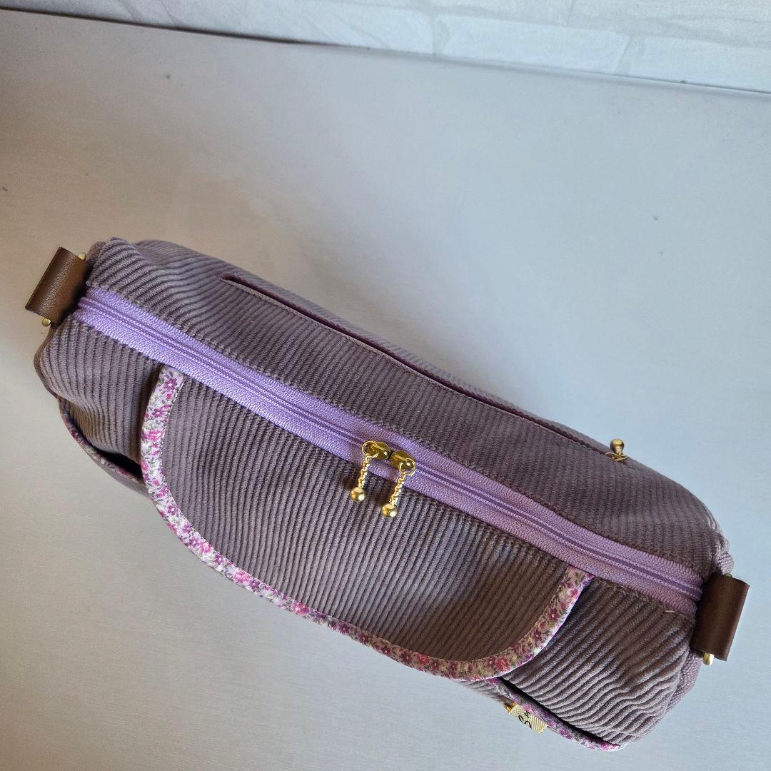 ミーコ&ターボ様　蓋付きショルダーバッグ　ハンドメイド