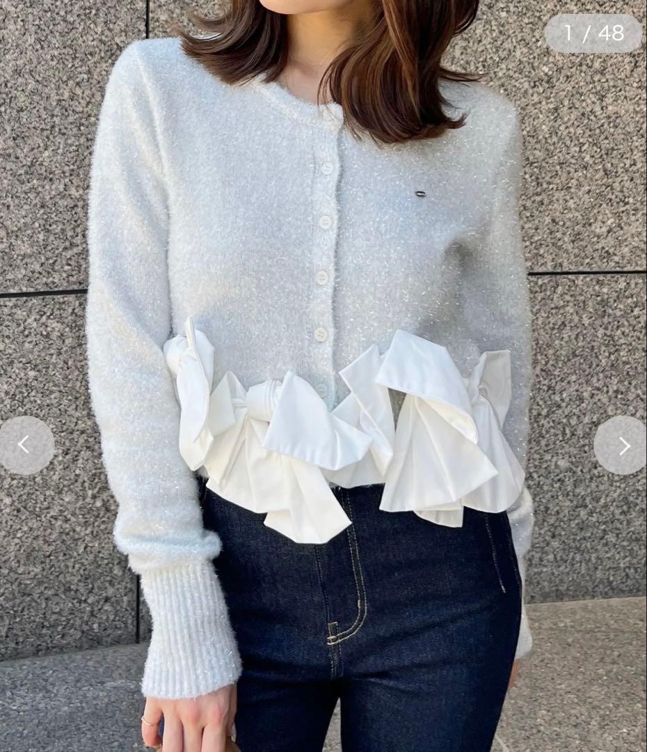 snidel♡リボンモチーフカーディガン2/6に削除します