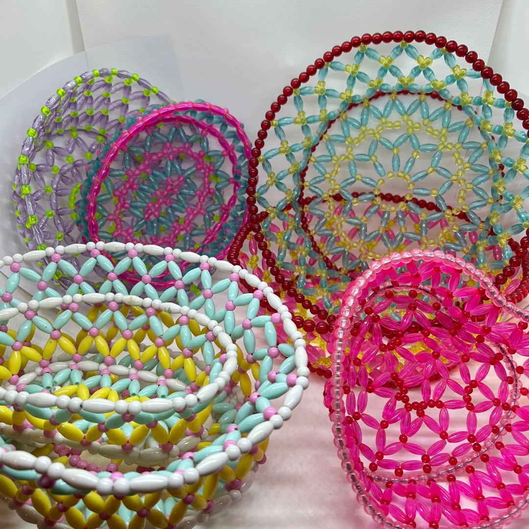 スイマー　ビーズカゴ　レトロ　中古　店舗用　7個セット