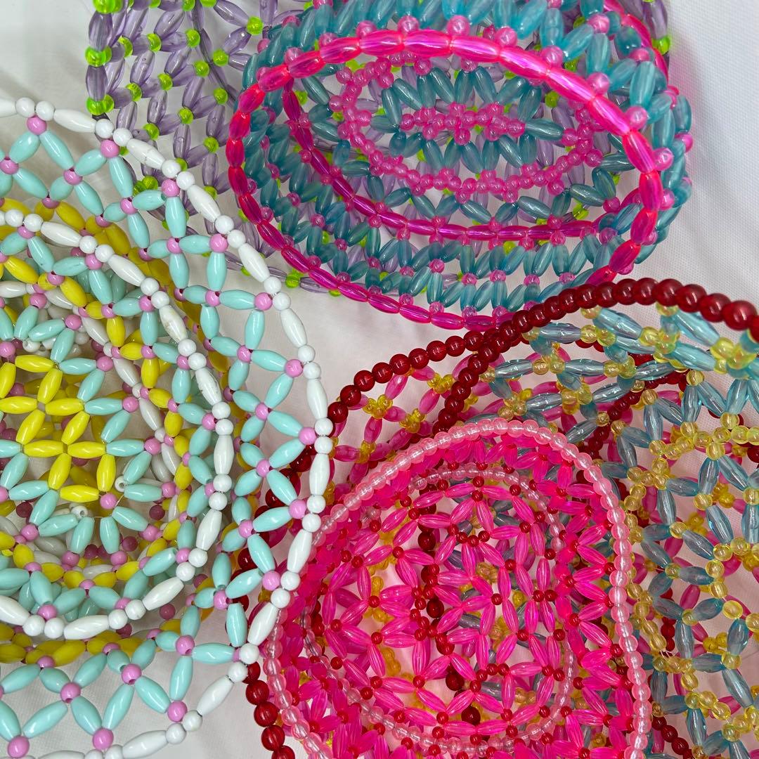 スイマー　ビーズカゴ　レトロ　中古　店舗用　7個セット