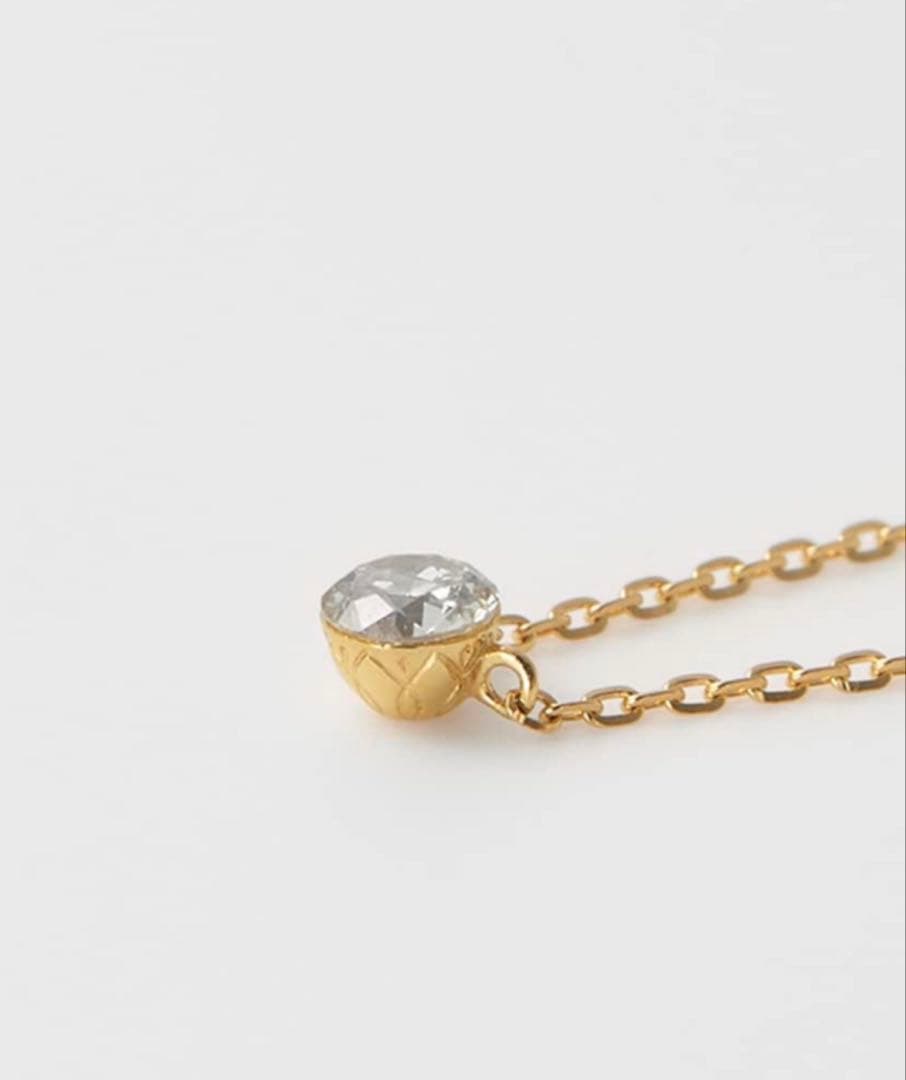 agete◎K18ダイヤモンドネックレス 0.1ct