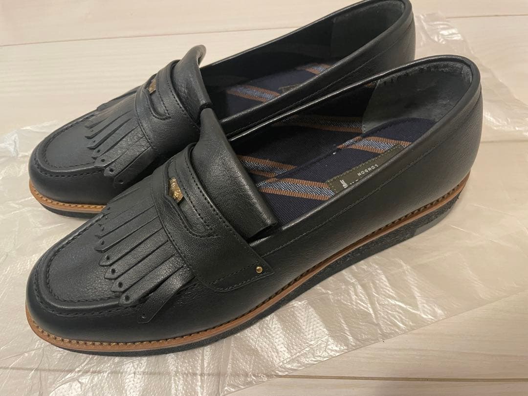 【あいさま専用】マッキントッシュ ローファー 黒 フリンジ 23.5