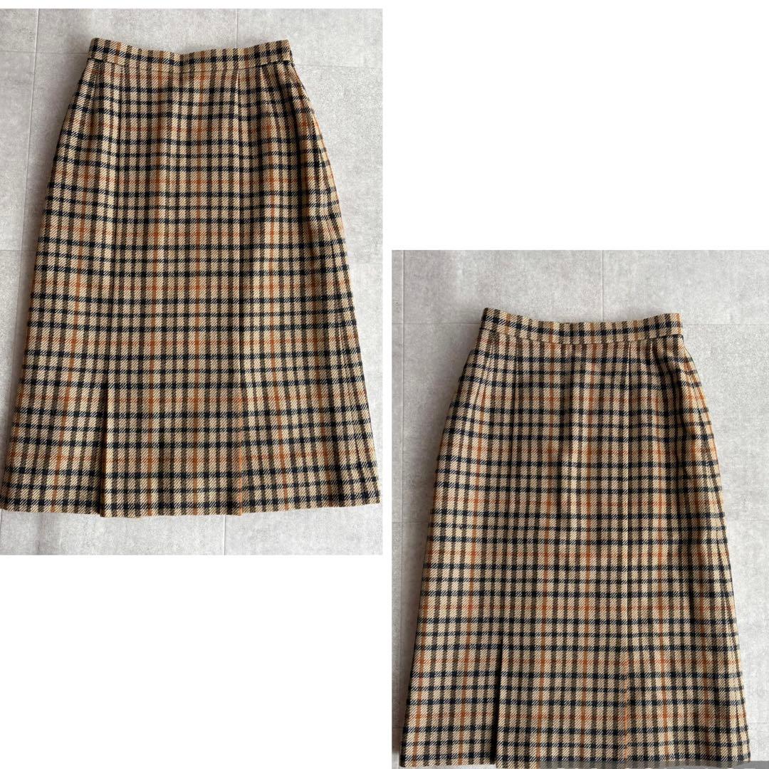 DAKS ダックス 3ピース スカートスーツ ウール セットアップ 9