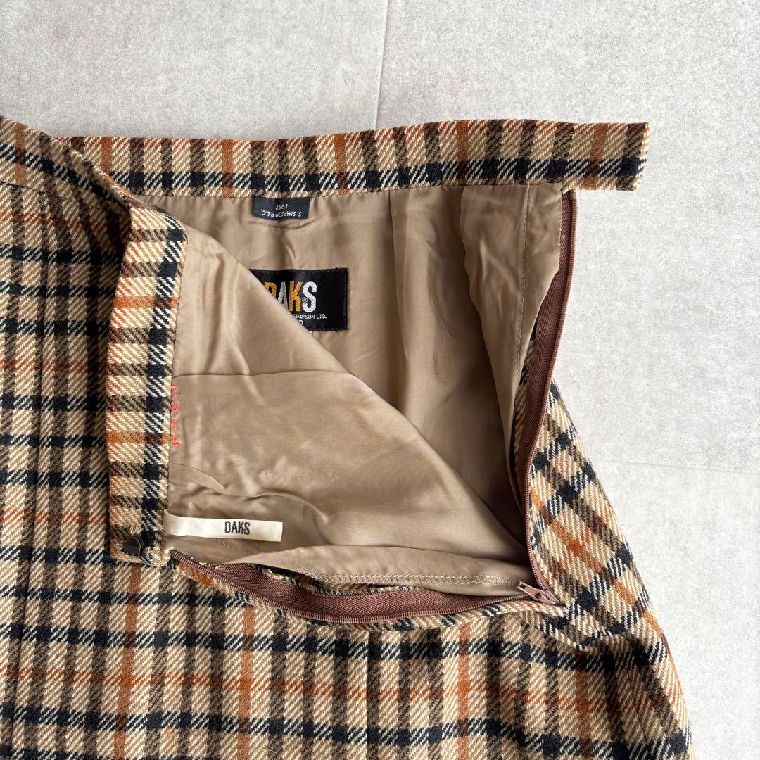 DAKS ダックス 3ピース スカートスーツ ウール セットアップ 9