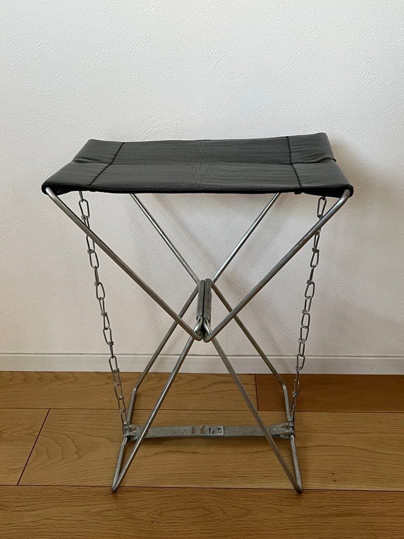 wanderout stool ヌメ、ブラック　２脚セット