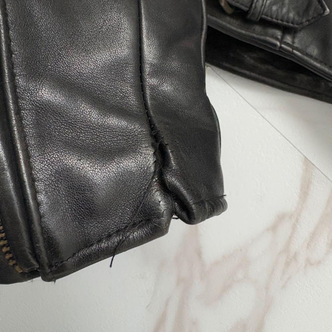 希少✨️Harley Davidsonレザー ライダース ジャケット 刺繍 M