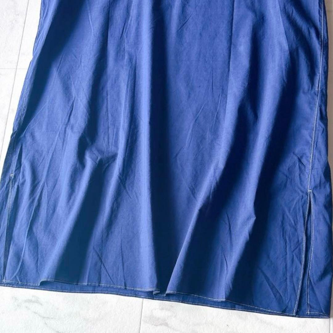 美品*ババグーリ ヨーガンレール コットン 長袖チュニックシャツ ネイビーM