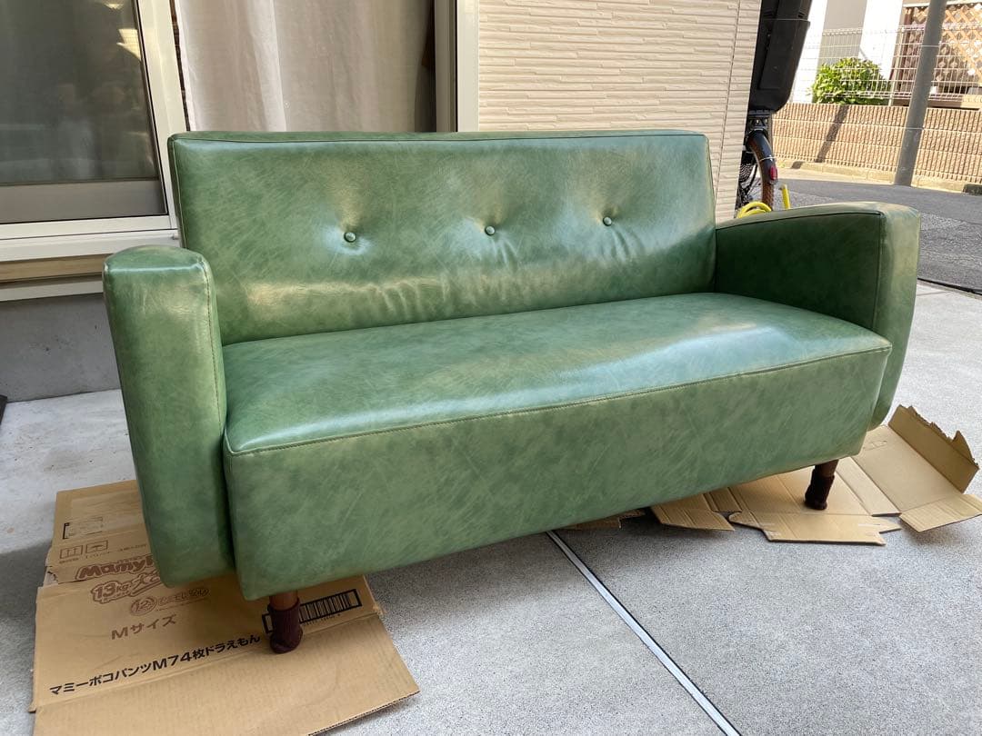 ♫【引き取り限定】b-company レザーソファ2.5人掛け♫