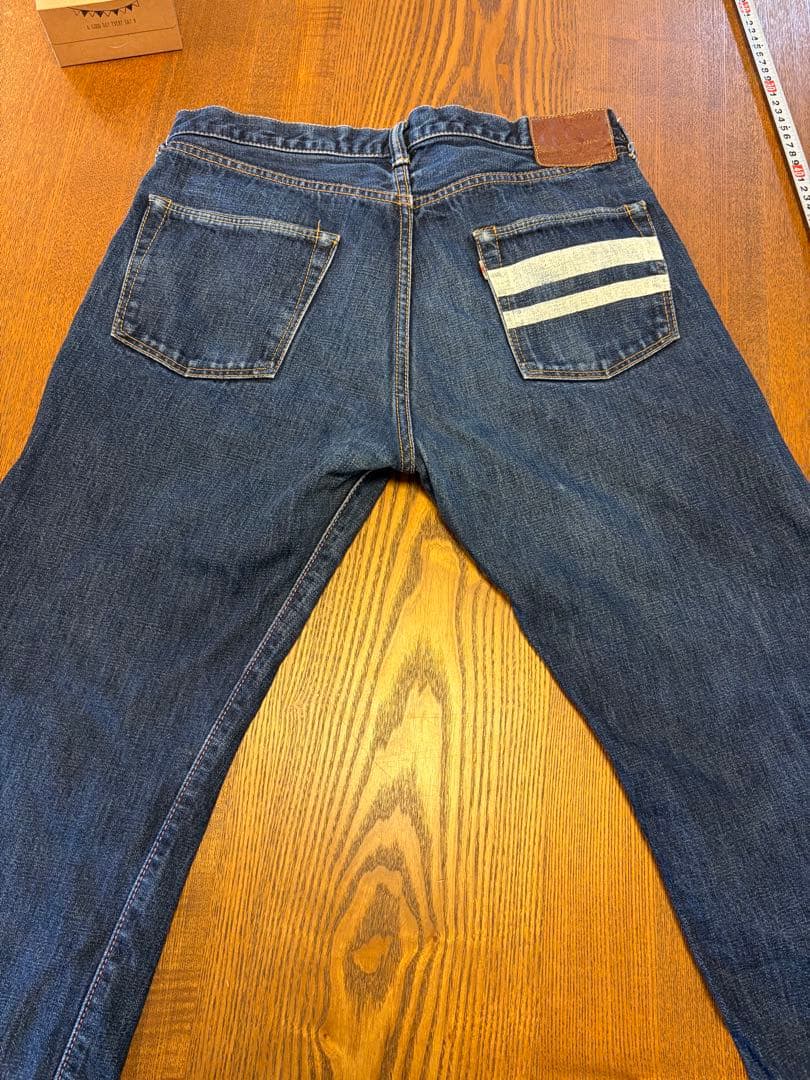 桃太郎ジーンズ 出陣ミドルストレート ジッパーフライ w34