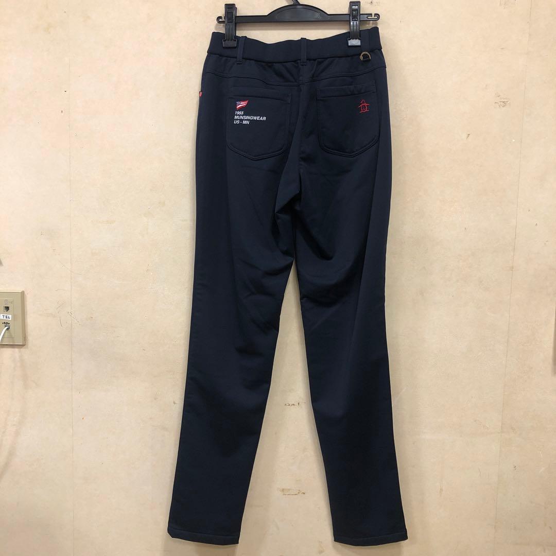 マンシングウエアゴルフ レディースパンツ 紺裏起毛M