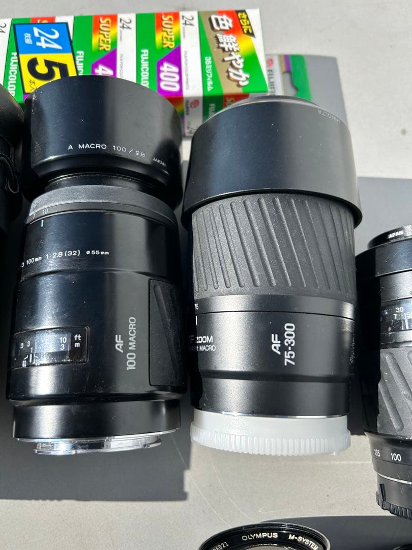 カメラセットMINOLTA ミノルタ　オリンパス　レトロ　動作未確認　レンズ