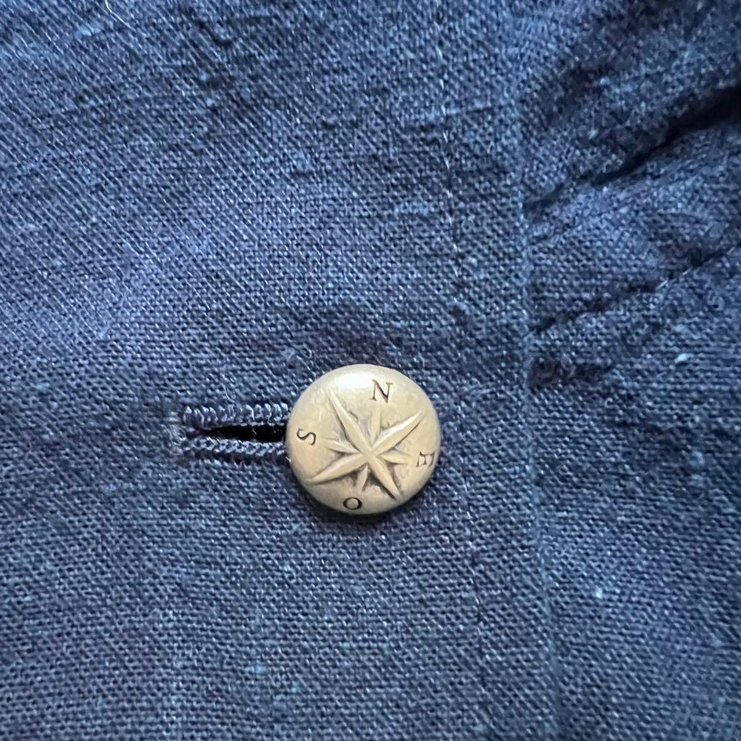 kasurira カスリラ 藍染め フード付き ジャケット ブルゾン ストライプ