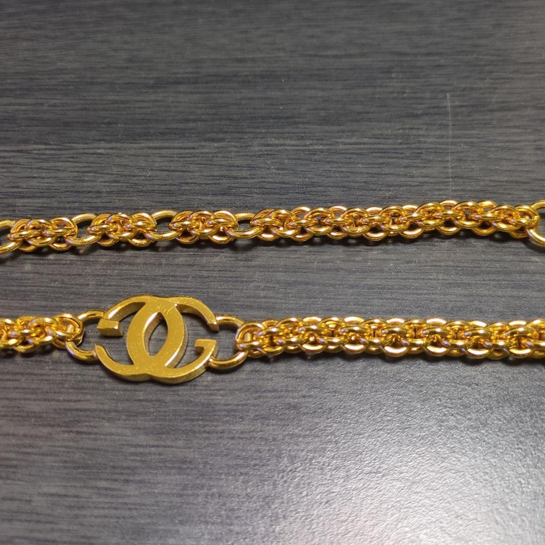 GUCCI　グッチ　チェーンベルト　ダブルG　インターロッキング　ゴールド