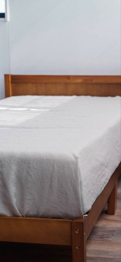 wafu.フラットシーツ シングルサイズ リネン100%シーツ／亜麻ナチュラル