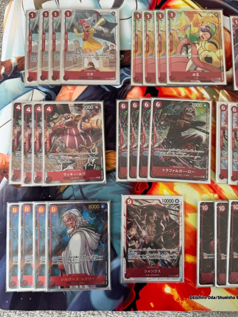 赤シャンクス デッキ フルパラ　スリーブ付き