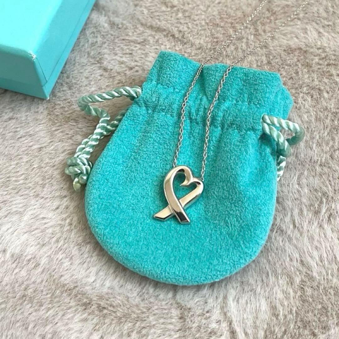 【美品・磨き済】ティファニー ラビングハート ネックレス ミニ　SV925