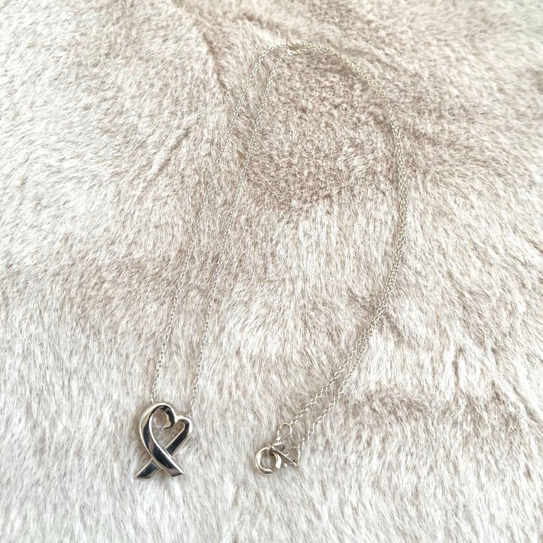【美品・磨き済】ティファニー ラビングハート ネックレス ミニ　SV925