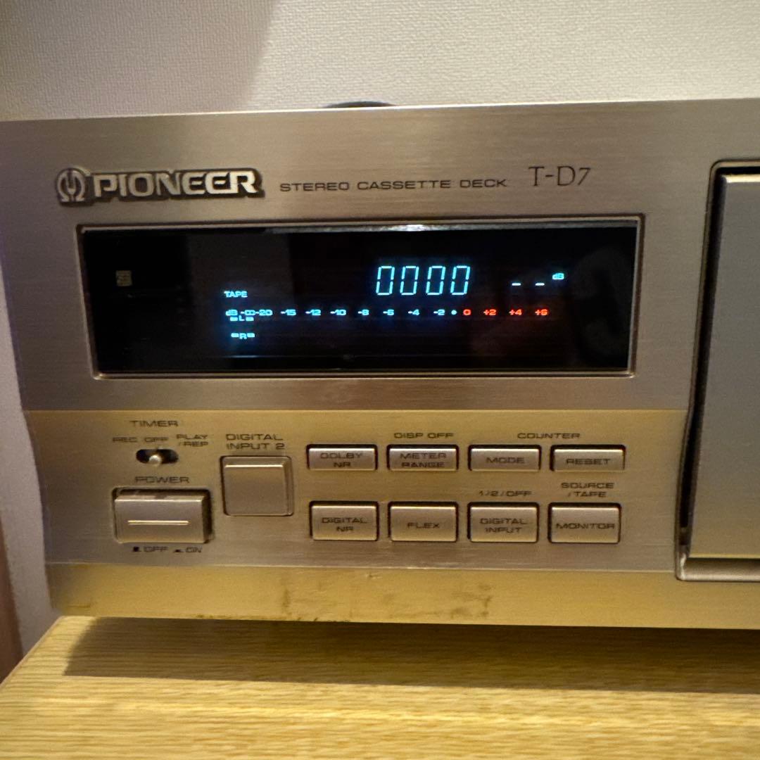 【動作品】Pioneer T-D7 パイオニア カセットデッキ リモコン付き