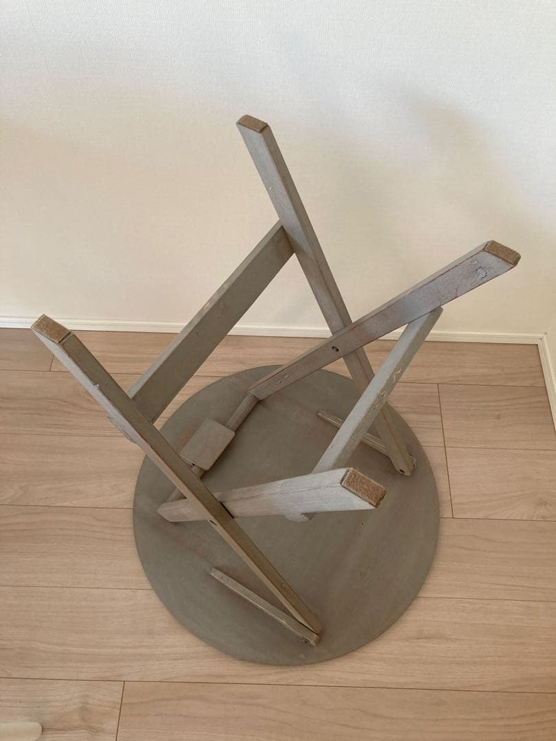 フォールディングテーブル 折りたたみテーブル 木製 ヴィンテージ シャビー