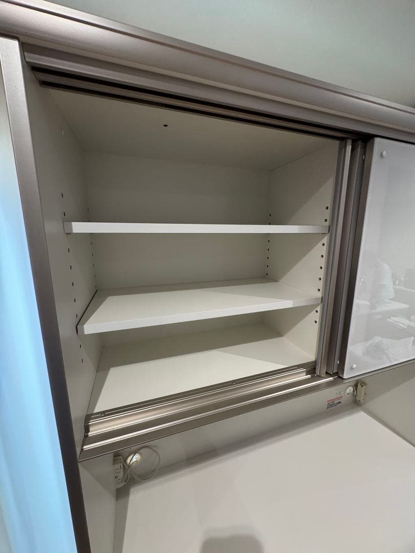 なご【綾野製作所 】高級食器棚 キッチンボード120㎝幅(超美品)送料込