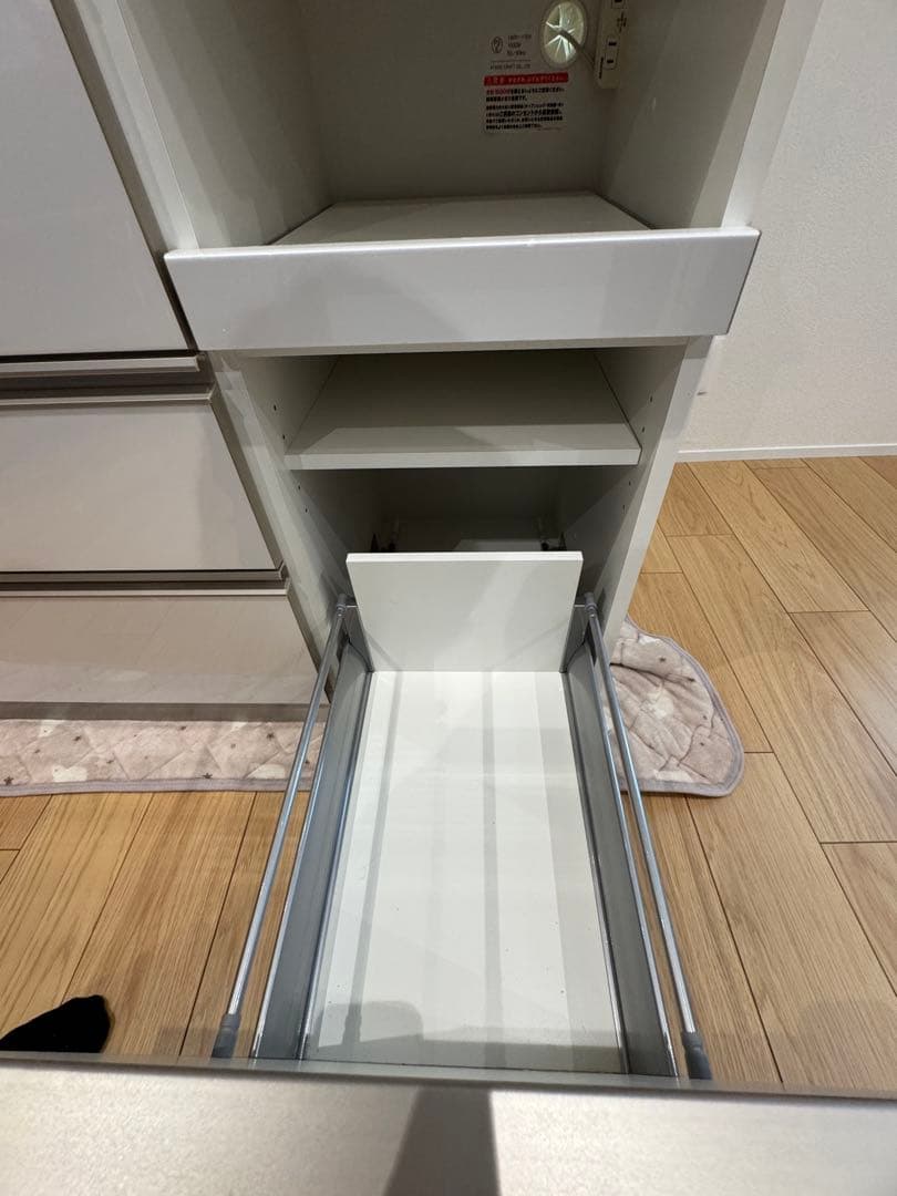 なご【綾野製作所 】高級食器棚 キッチンボード120㎝幅(超美品)送料込