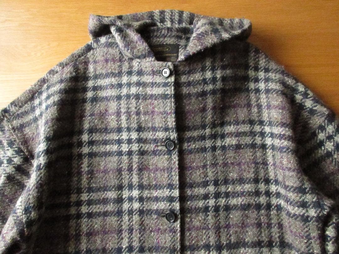 ★Studio Donegal【アイルランド製】フーデッドフリンジウールコート