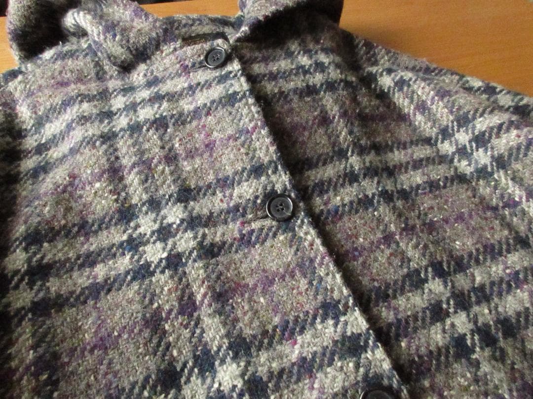 ★Studio Donegal【アイルランド製】フーデッドフリンジウールコート