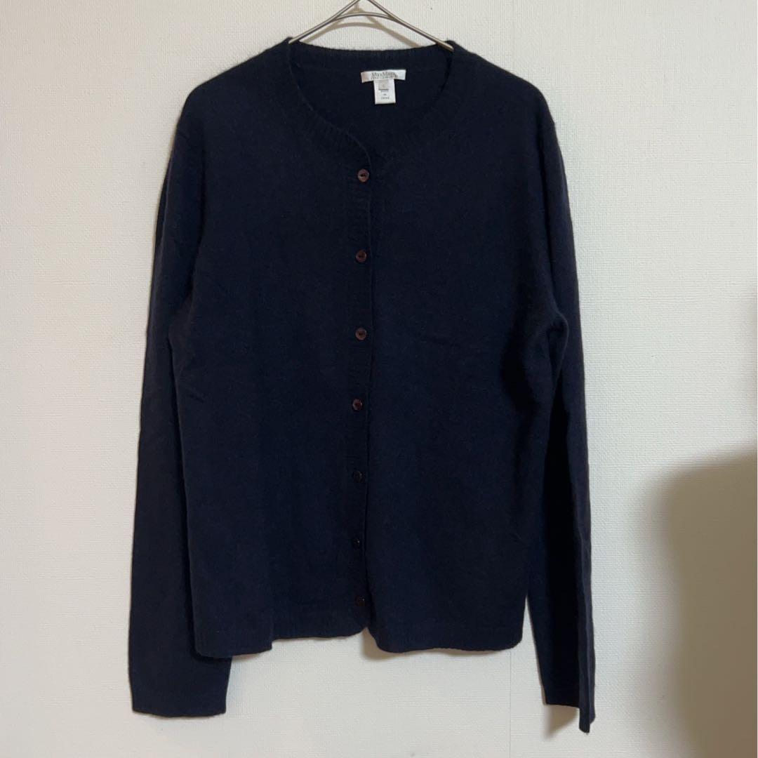 週末セール❣️美品⭐️MaxMara ピュアカシミヤ カーディガン ￼L 紺