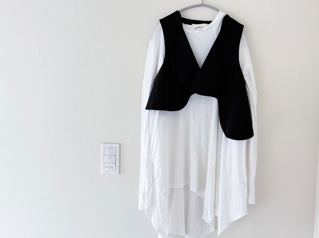 enfold エンフォルド wave cropped vest ナゴンスタンス
