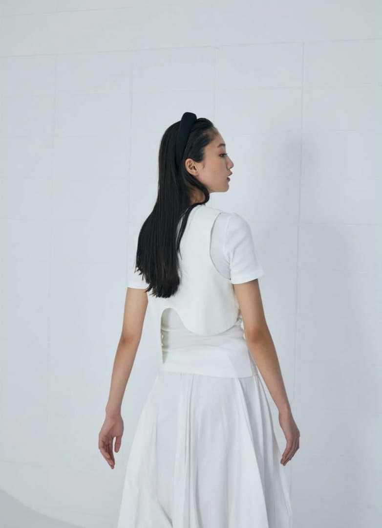 enfold エンフォルド wave cropped vest ナゴンスタンス