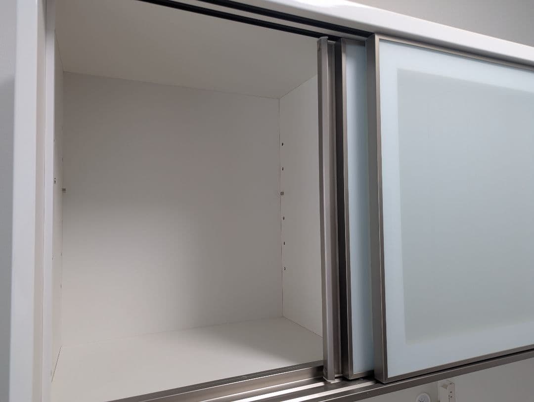 ニトリ キッチンボード　食器棚 アルミナ2 100KB WH