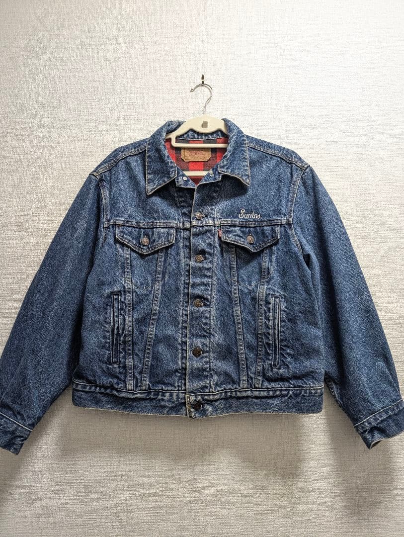 値下☆46☆80s USA製 リーバイス 70411 ネルライナー デニムJKT