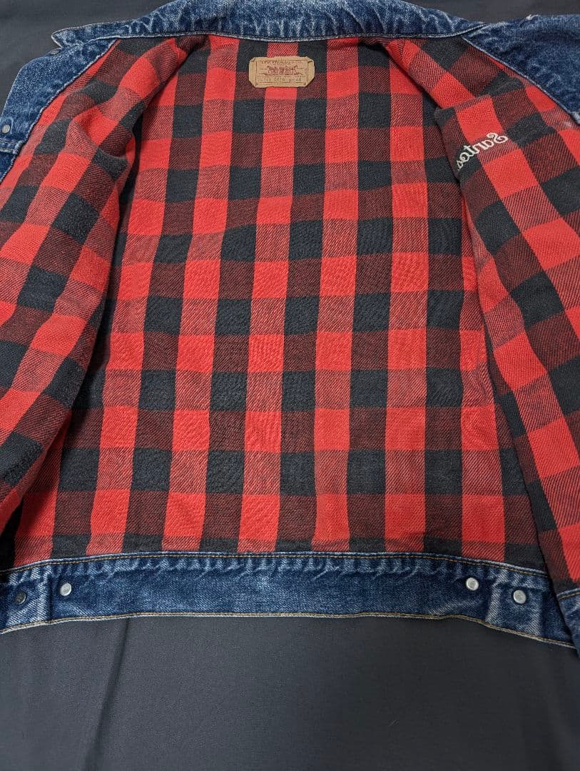 値下☆46☆80s USA製 リーバイス 70411 ネルライナー デニムJKT