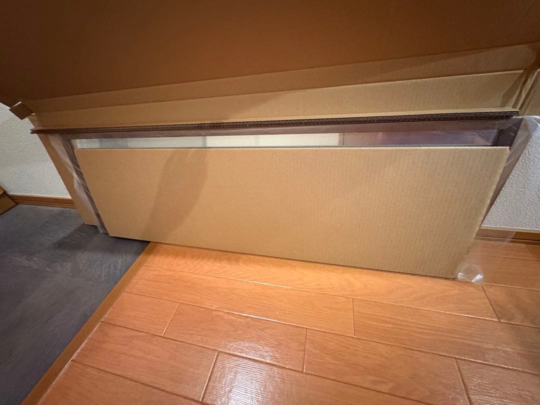 無印　壁に付けられる家具ミラー　ウォールナット