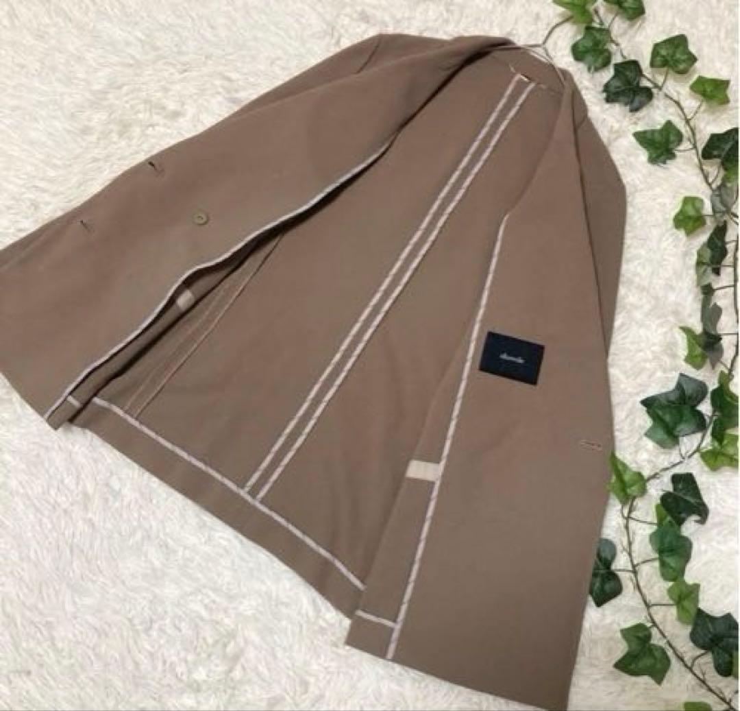 allureville レノクロスダブルブレストジャケット　伸縮性　ベージュ